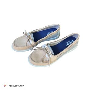 Sperry Top-Sider Angelfish Brown Perforated Leather Boat Shoes Wmns Sz 9.5 M